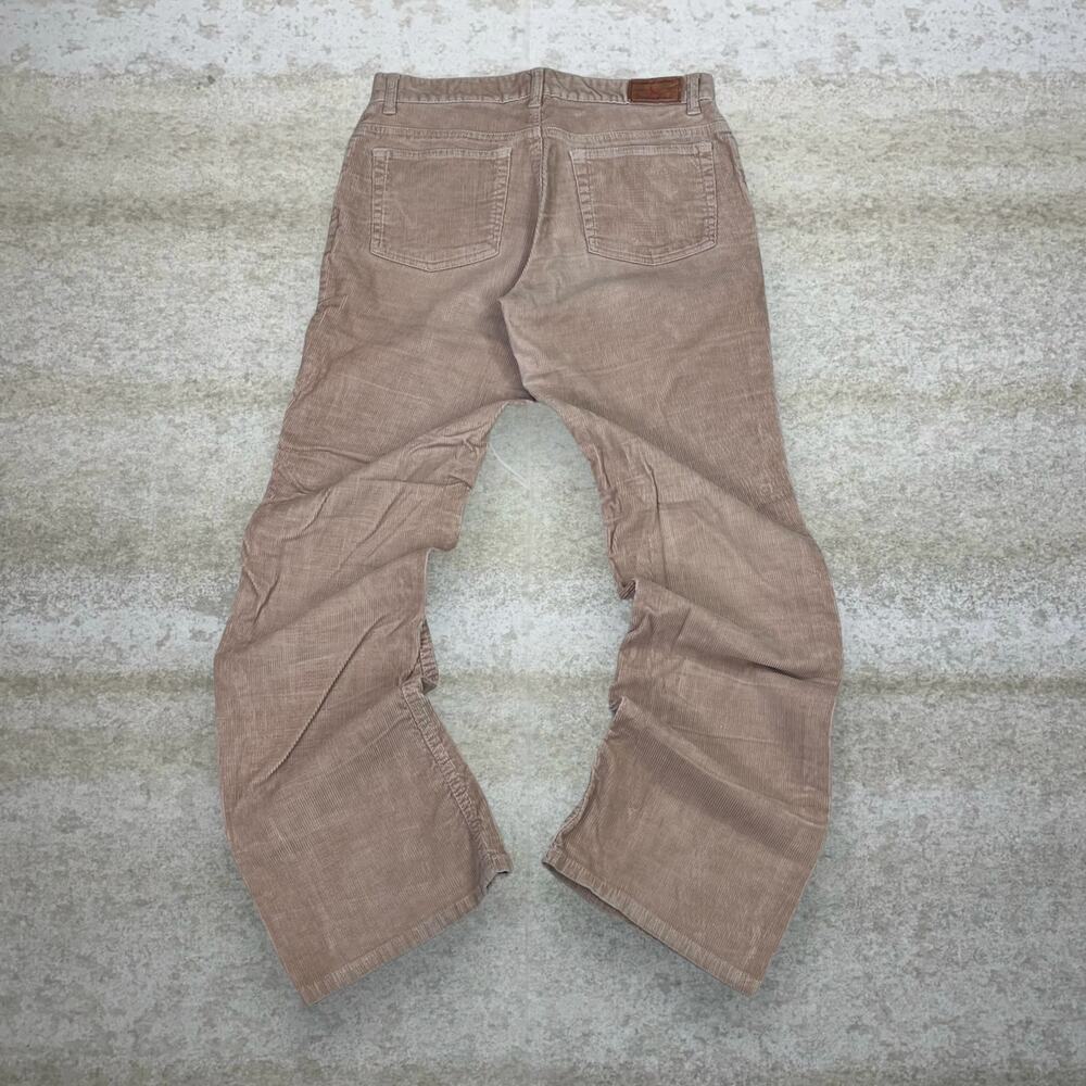 Vintage Y2K Eddie Bauer Corduroy Pants Womens 8 Bootcut Flared Fit Tan Cotton